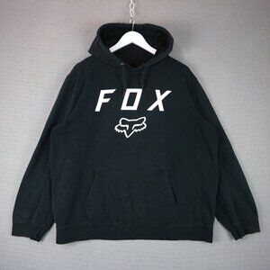 Fox Y2K Graphic Pullover Hoodie Mens XL